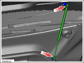Gas Strut - Hood - LH (Remove and Replace)