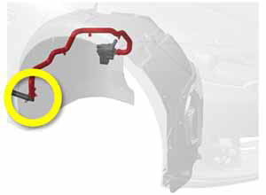 Hose highlighted in red